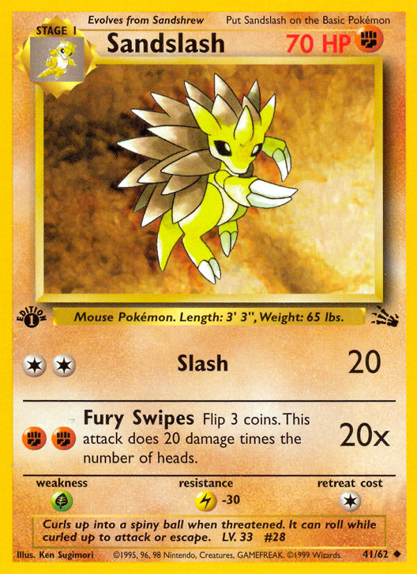 Sandslash (41/62) [Fossil 1st Edition] | Odin's Place