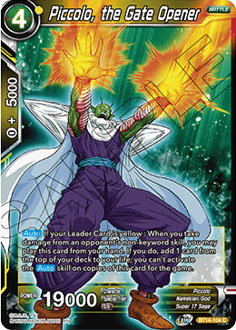 Piccolo, the Gate Opener (BT14-104) [Cross Spirits] | Odin's Place
