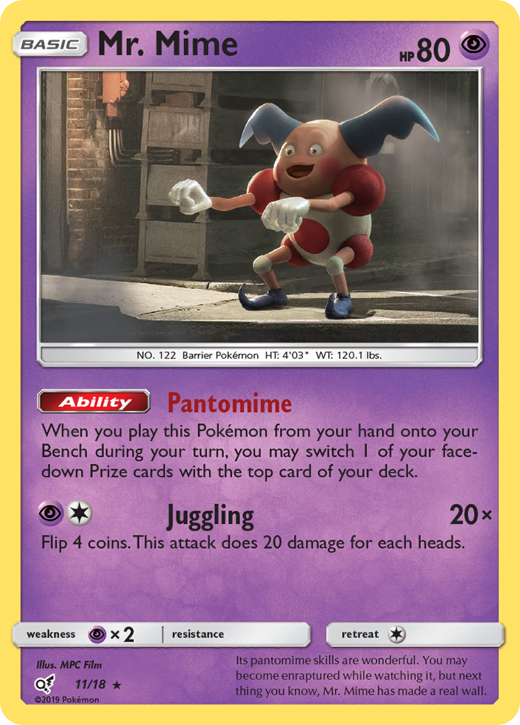 Mr. Mime (11/18) [Sun & Moon: Detective Pikachu] | Odin's Place