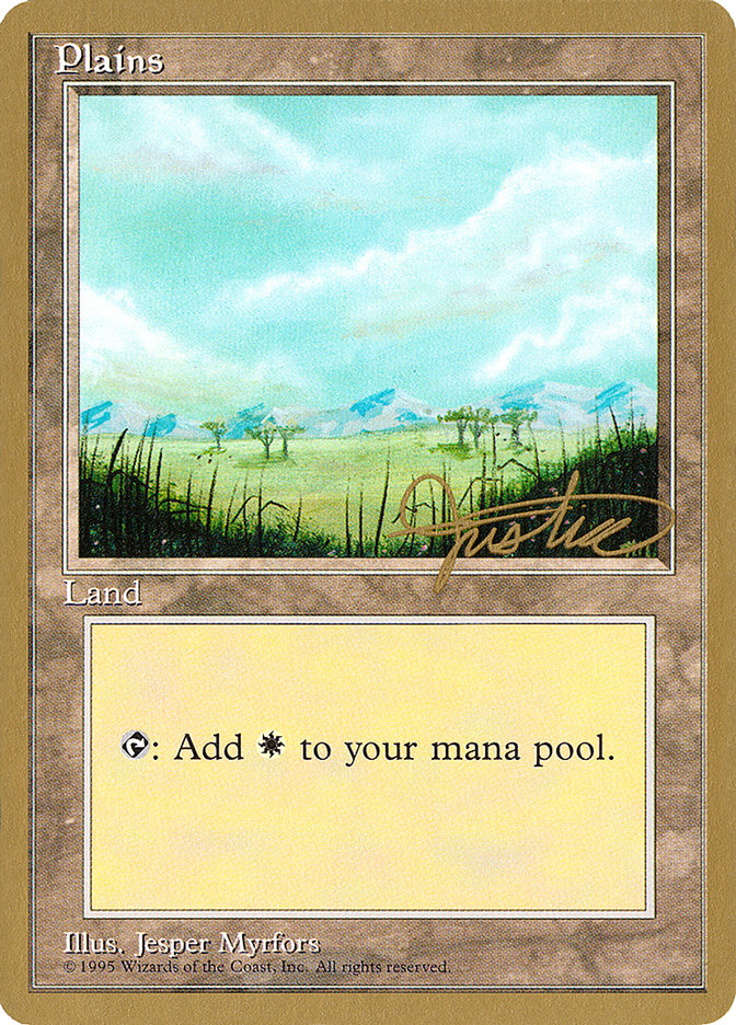 Plains (mj365) (Mark Justice) [Pro Tour Collector Set] | Odin's Place