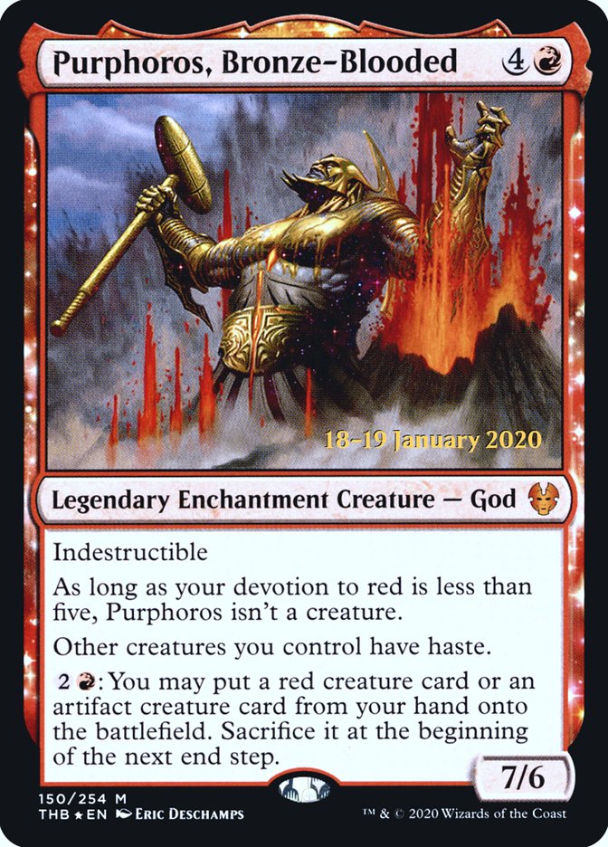 Purphoros, Bronze-Blooded [Theros Beyond Death Prerelease Promos] | Odin's Place