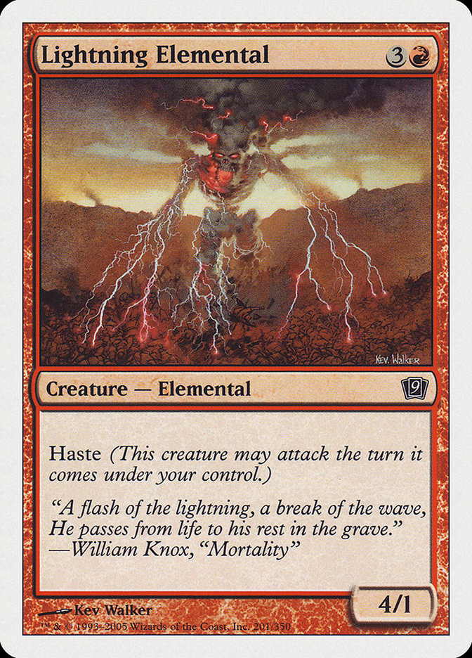 Lightning Elemental (201) [Ninth Edition] | Odin's Place