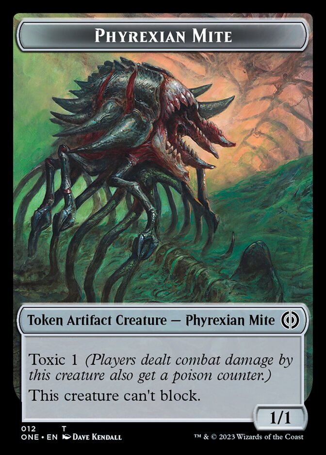 Rebel // Phyrexian Mite (012) Double-Sided Token [Phyrexia: All Will Be One Tokens] | Odin's Place
