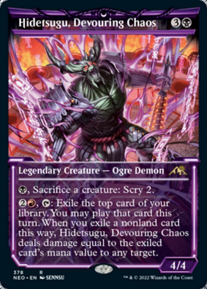 Hidetsugu, Devouring Chaos (Showcase Soft Glow) [Kamigawa: Neon Dynasty] | Odin's Place