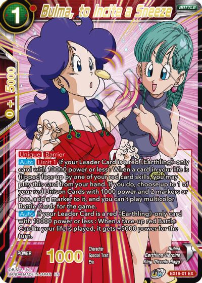 Bulma, to Incite a Sneeze (EX19-01) [Special Anniversary Set 2021] | Odin's Place