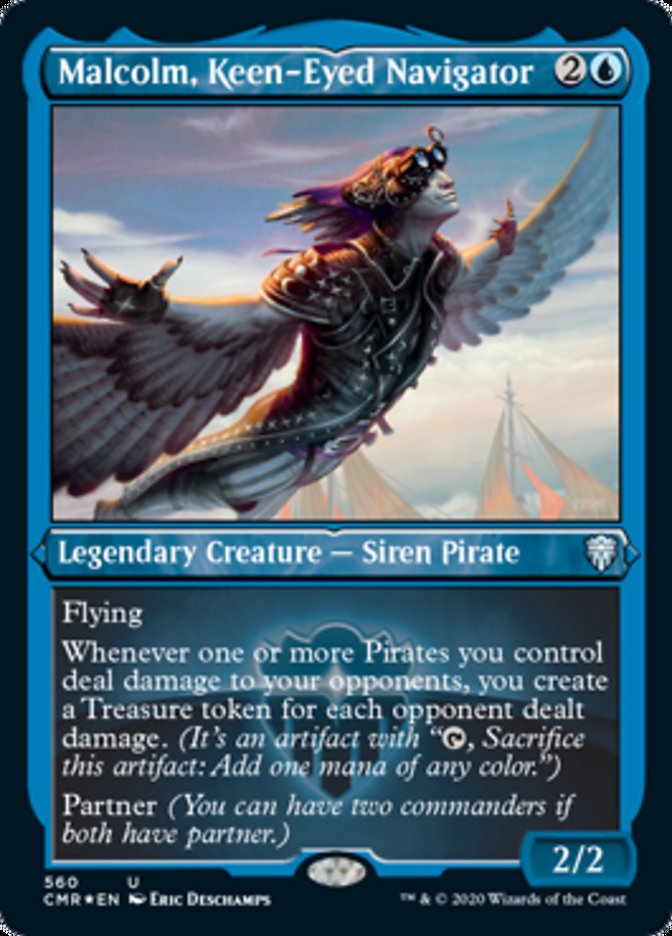 Malcolm, Keen-Eyed Navigator (Etched) [Commander Legends] | Odin's Place