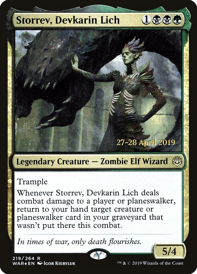 Storrev, Devkarin Lich (219) [War of the Spark Prerelease Promos] | Odin's Place