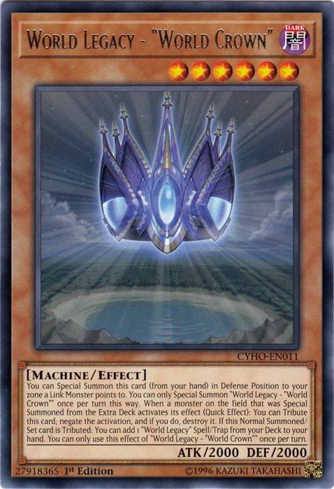 World Legacy - "World Crown" [CYHO-EN011] Rare | Odin's Place
