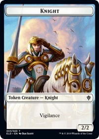 Knight // Food (17) Double-Sided Token [Throne of Eldraine Tokens] | Odin's Place