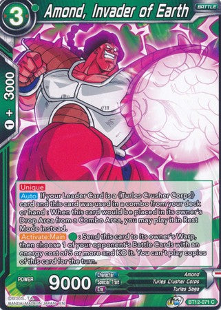 Amond, Invader of Earth (BT12-071) [Vicious Rejuvenation] | Odin's Place