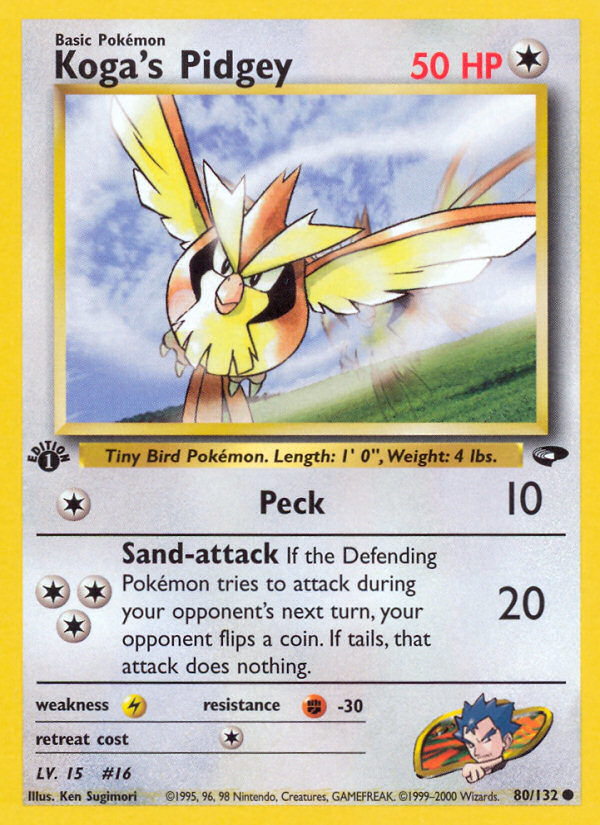 Koga's Pidgey (80/132) [Gym Challenge 1st Edition] | Odin's Place