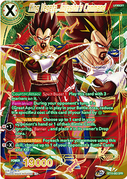 King Vegeta, Invasion's Command (SPR) (BT15-063) [Saiyan Showdown] | Odin's Place