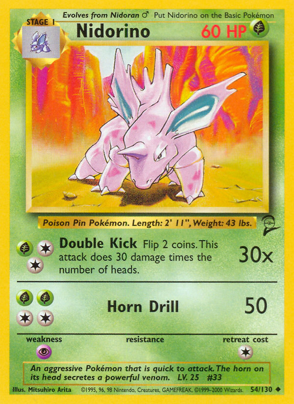 Nidorino (54/130) [Base Set 2] | Odin's Place