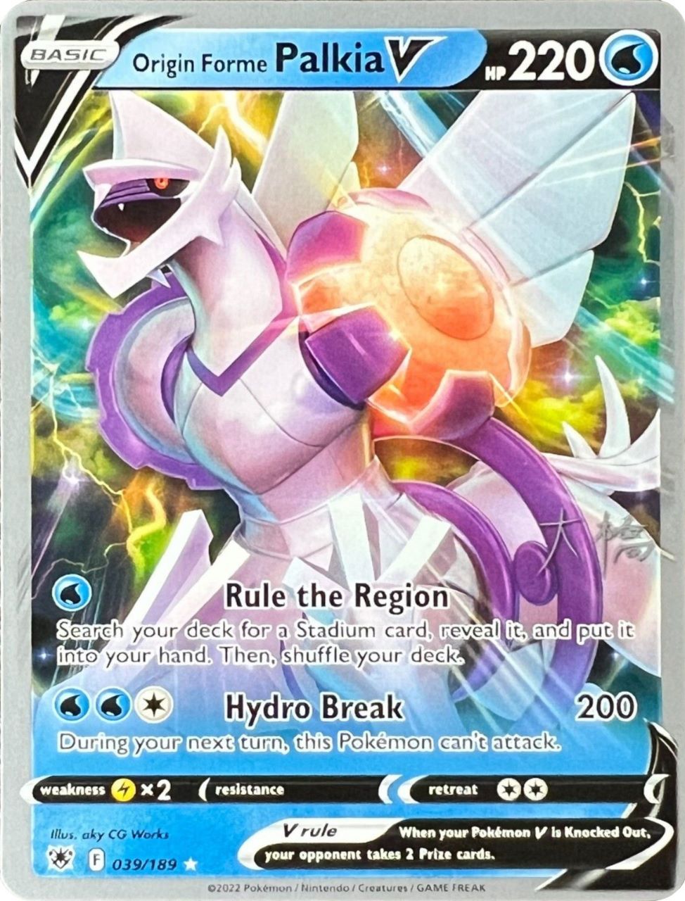 Origin Forme Palkia V (039/189) (Ice Rider Palkia - Rikuto Ohashi) [World Championships 2022] | Odin's Place