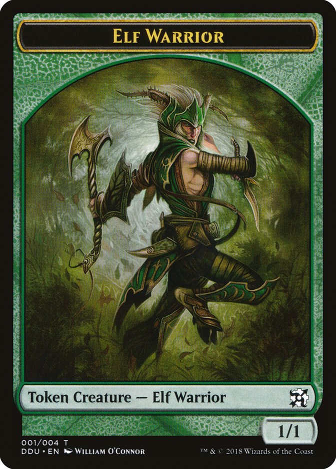 Elf Warrior Token (1) [Duel Decks: Elves vs. Inventors Tokens] | Odin's Place