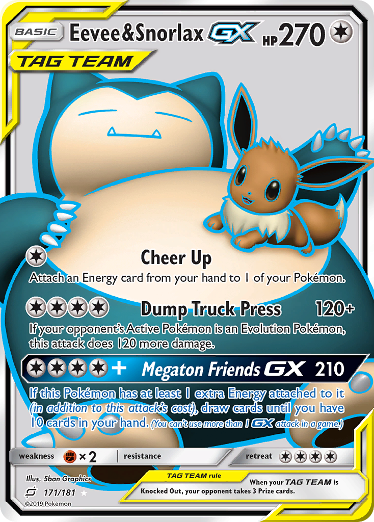 Eevee & Snorlax GX (171/181) [Sun & Moon: Team Up] | Odin's Place