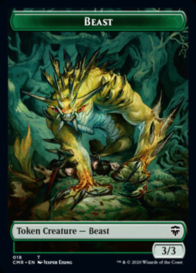 Beast (18) // Beast (19) Double-Sided Token [Commander Legends Tokens] | Odin's Place