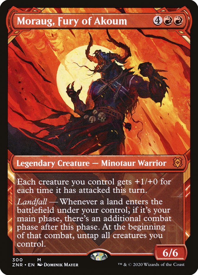 Moraug, Fury of Akoum (Showcase) [Zendikar Rising] | Odin's Place