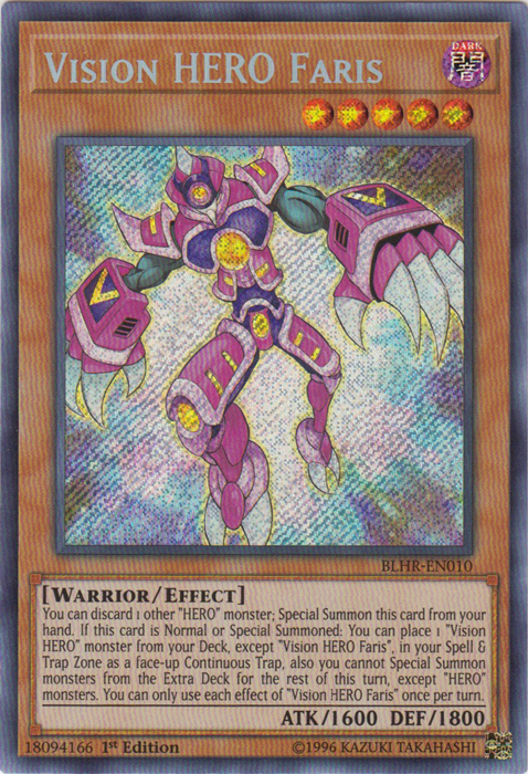 Vision Hero Faris [BLHR-EN010] Secret Rare | Odin's Place