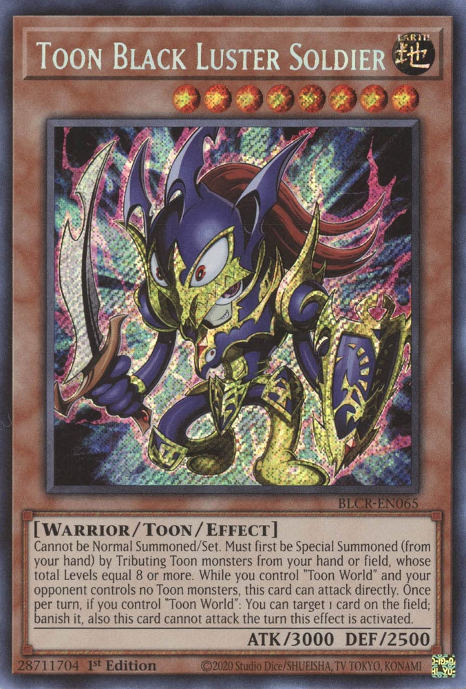 Toon Black Luster Soldier [BLCR-EN065] Secret Rare | Odin's Place