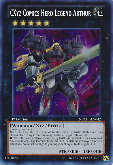 CXyz Comics Hero Legend Arthur [NUMH-EN042] Secret Rare | Odin's Place