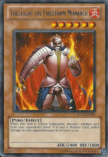 Thestalos the Firestorm Monarch (Blue) [DL12-EN007] Rare | Odin's Place