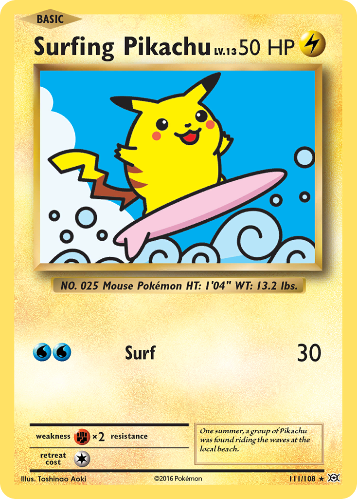 Surfing Pikachu (111/108) [XY: Evolutions] | Odin's Place