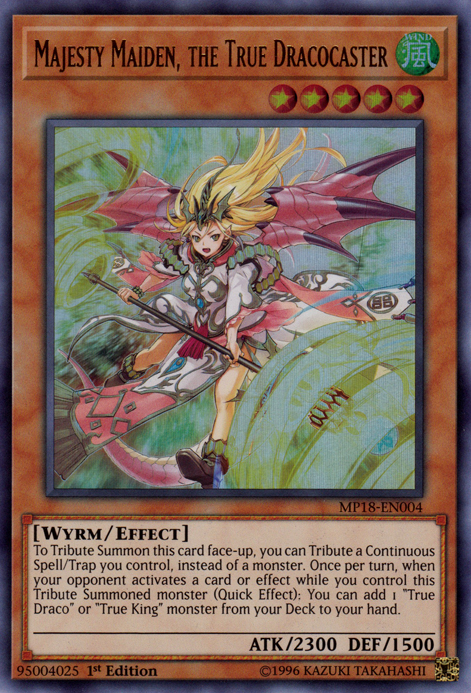 Majesty Maiden, the True Dracocaster [MP18-EN004] Ultra Rare | Odin's Place