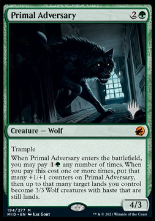Primal Adversary (Promo Pack) [Innistrad: Midnight Hunt Promos] | Odin's Place
