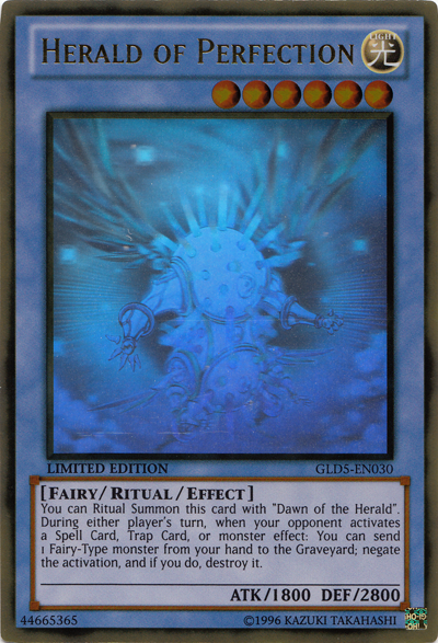 Herald of Perfection [GLD5-EN030] Ghost/Gold Rare | Odin's Place