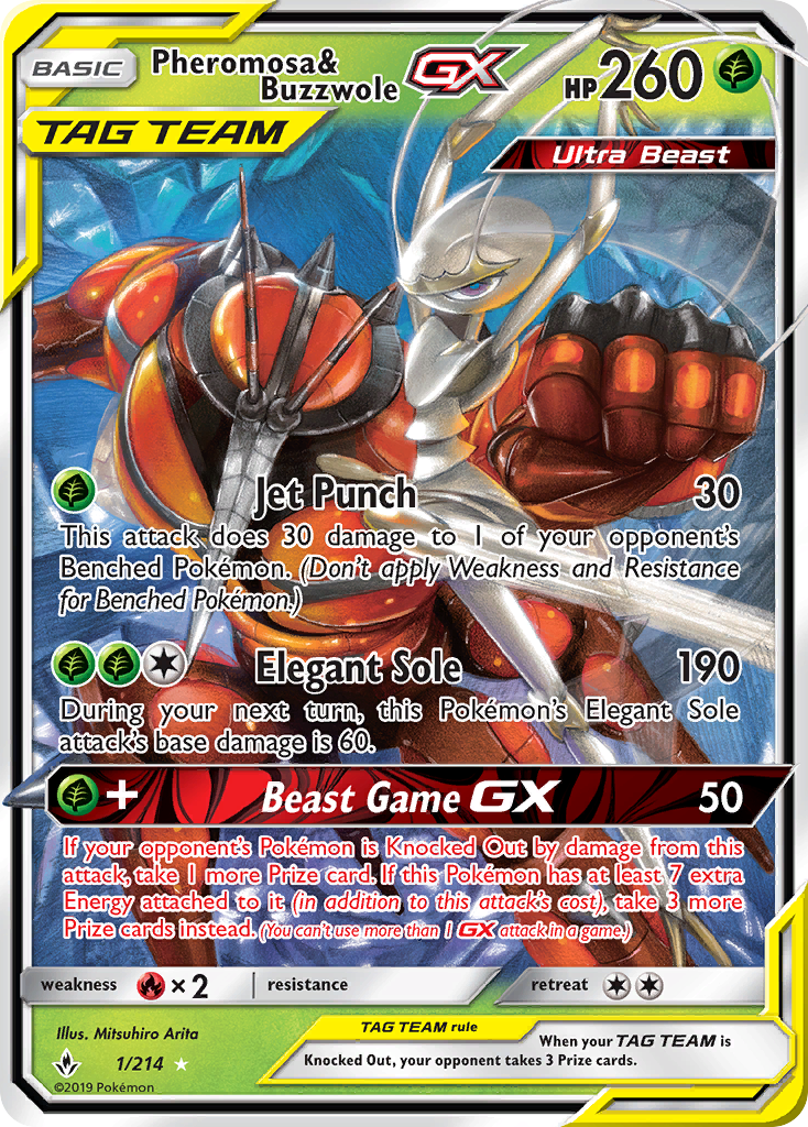 Pheromosa & Buzzwole GX (1/214) [Sun & Moon: Unbroken Bonds] | Odin's Place