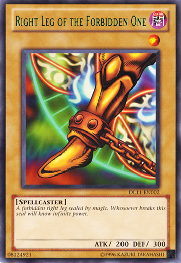 Right Leg of the Forbidden One (Green) [DL11-EN002] Rare | Odin's Place