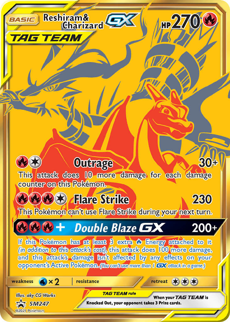 Reshiram & Charizard GX (SM247) (Jumbo Card) [Sun & Moon: Black Star Promos] | Odin's Place