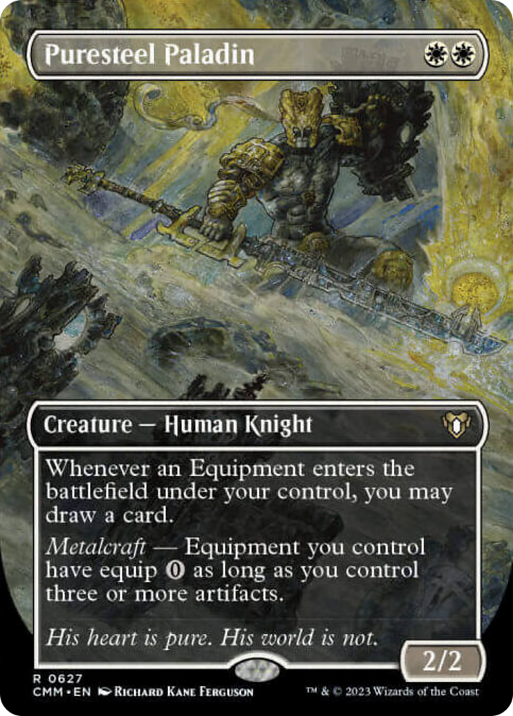 Puresteel Paladin (Borderless Alternate Art) [Commander Masters] | Odin's Place