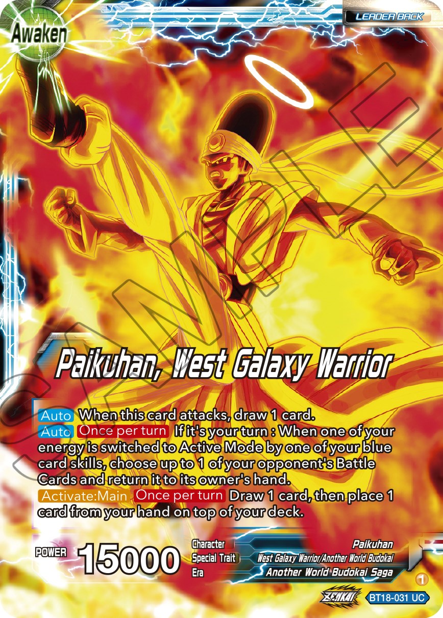 Paikuhan // Paikuhan, West Galaxy Warrior (BT18-031) [Dawn of the Z-Legends] | Odin's Place