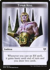 Treasure // Tyvar Kell Emblem Double-Sided Token [Kaldheim Tokens] | Odin's Place