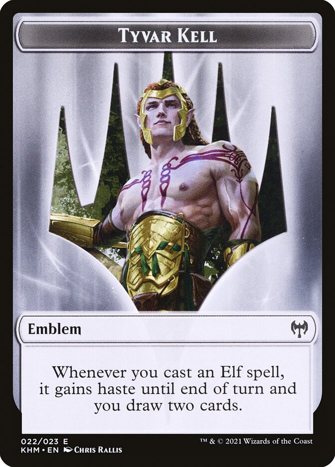 Dwarf Berserker // Tyvar Kell Emblem Double-Sided Token [Kaldheim Tokens] | Odin's Place