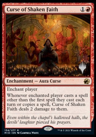 Curse of Shaken Faith (Promo Pack) [Innistrad: Midnight Hunt Promos] | Odin's Place