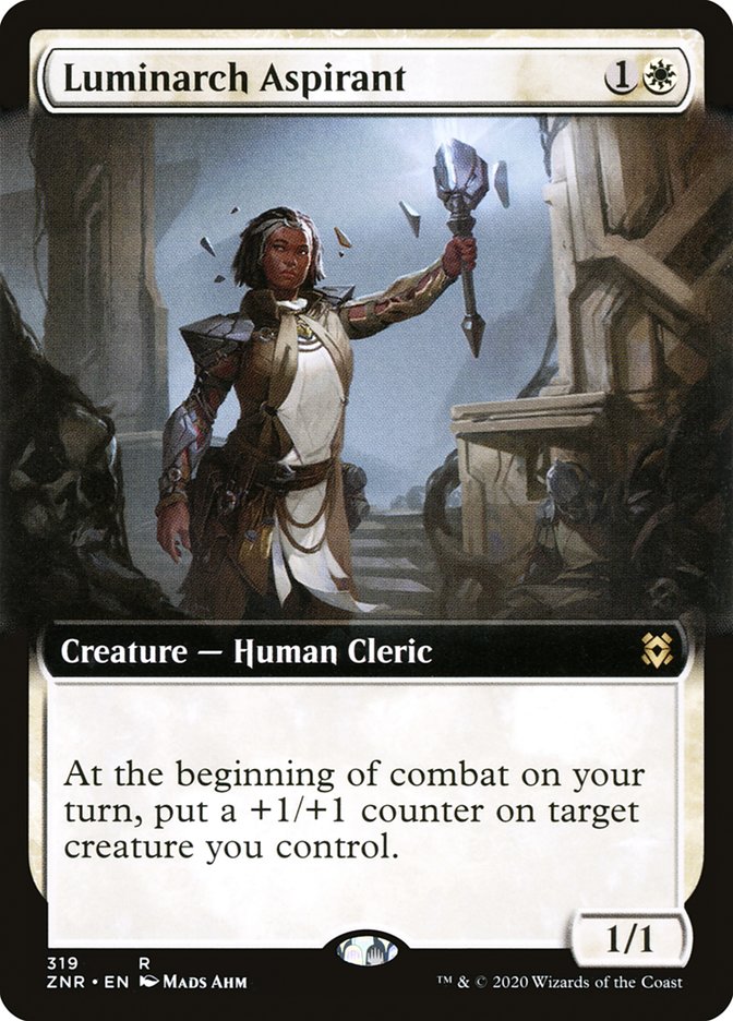 Luminarch Aspirant (Extended Art) [Zendikar Rising] | Odin's Place