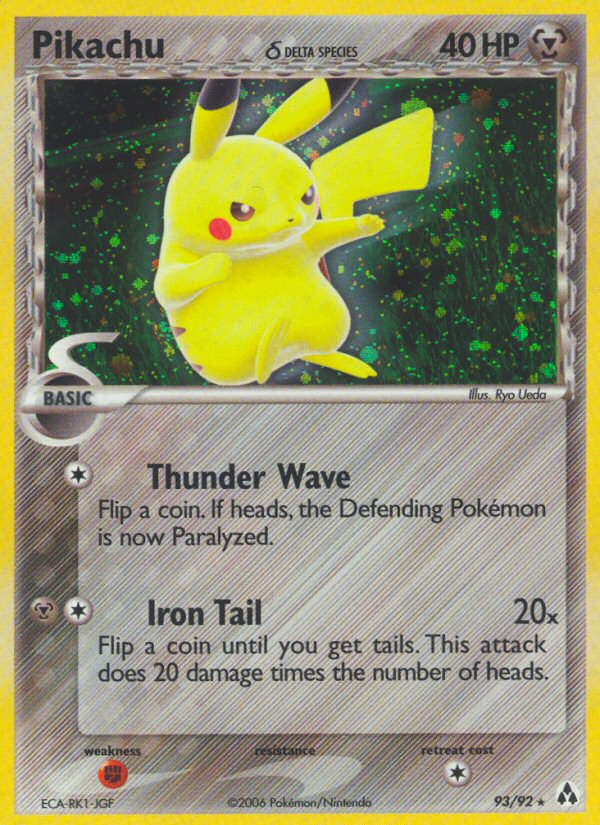Pikachu (93/92) (Delta Species) [EX: Legend Maker] | Odin's Place