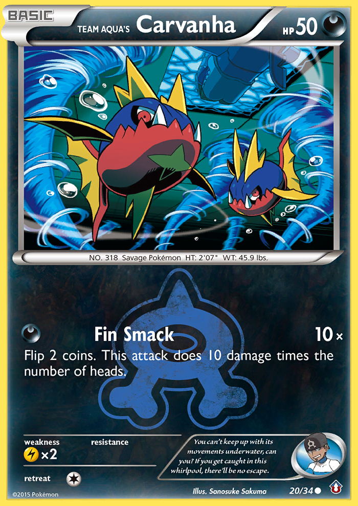 Team Aqua's Carvanha (20/34) [XY: Double Crisis] | Odin's Place