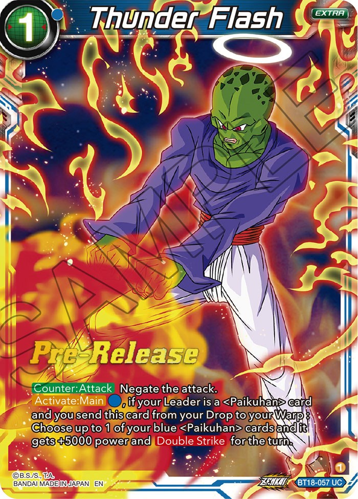 Thunder Flash (BT18-057) [Dawn of the Z-Legends Prerelease Promos] | Odin's Place