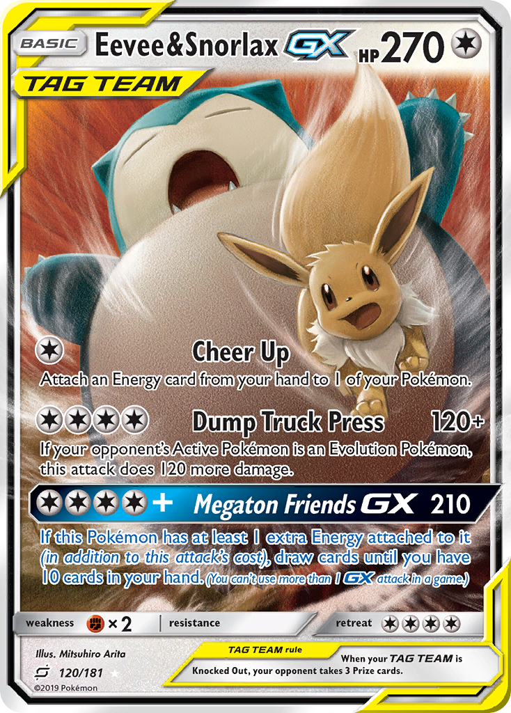 Eevee & Snorlax GX (120/181) [Sun & Moon: Team Up] | Odin's Place
