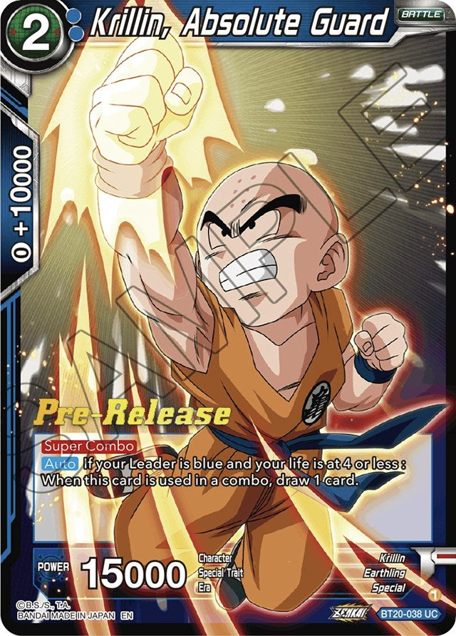 Krillin, Absolute Guard (BT20-038) [Power Absorbed Prerelease Promos] | Odin's Place