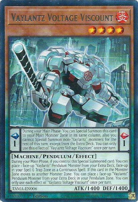 Vaylantz Voltage Viscount [TAMA-EN006] Rare | Odin's Place