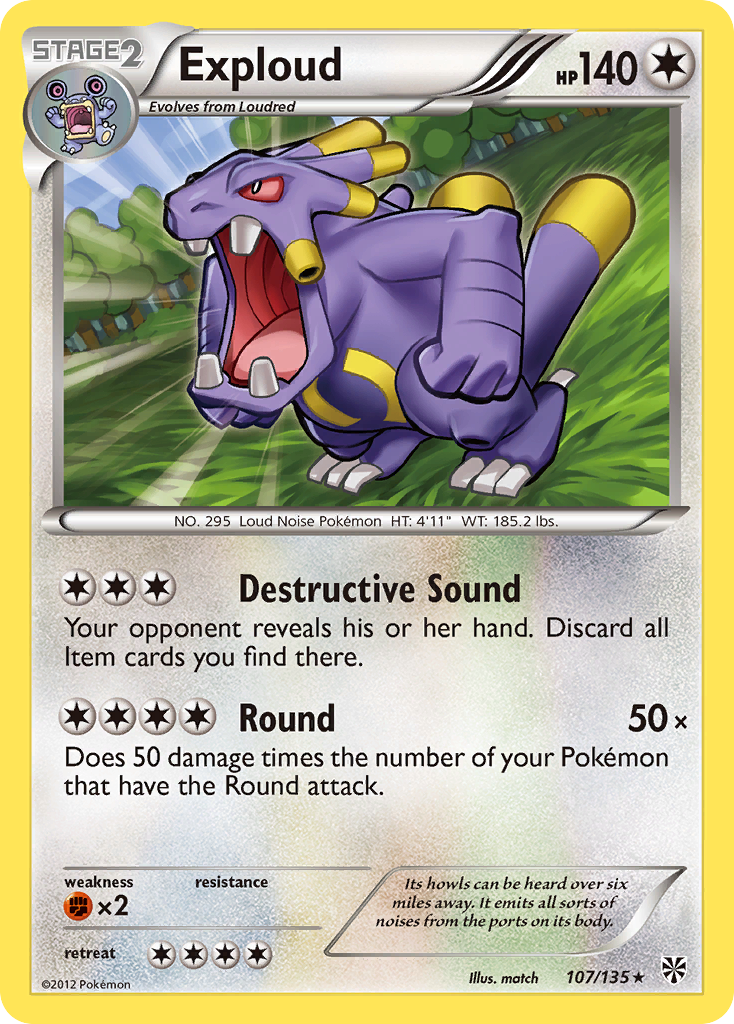 Exploud (107/135) [Black & White: Plasma Storm] | Odin's Place