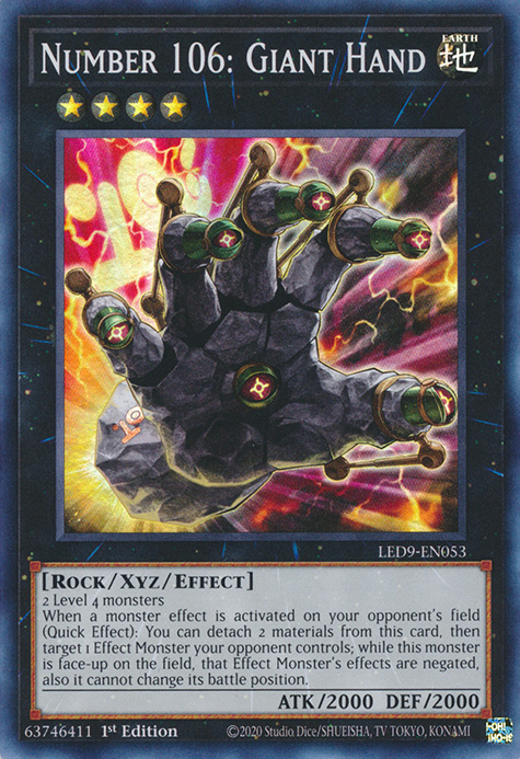 Number 106: Giant Hand [LED9-EN053] Super Rare | Odin's Place