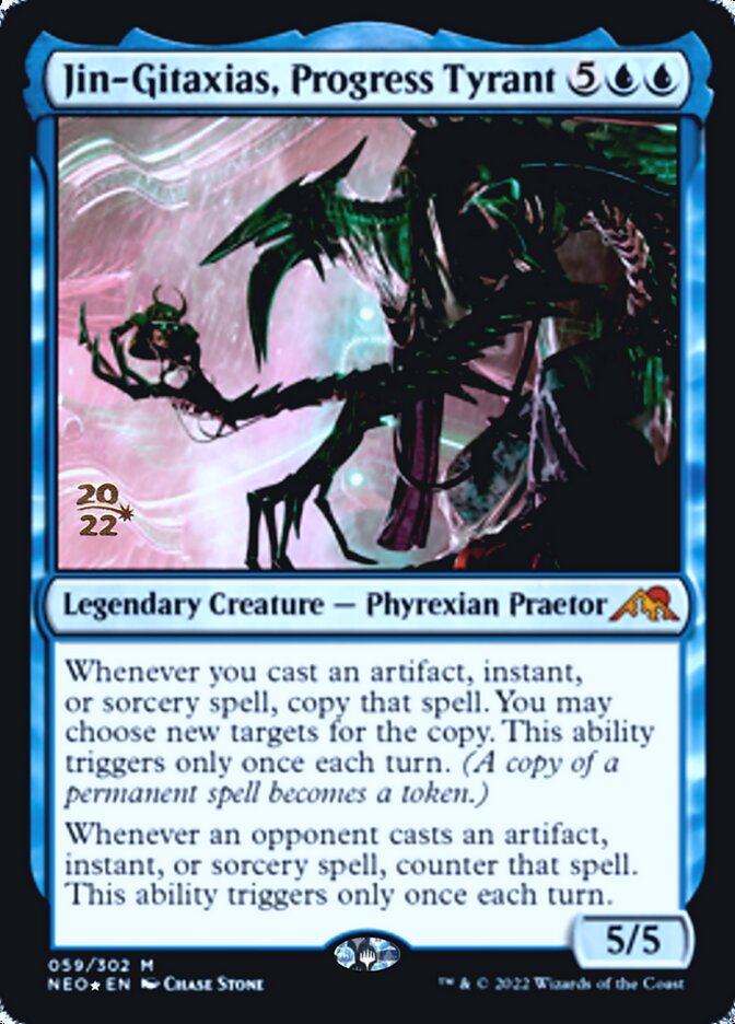 Jin-Gitaxias, Progress Tyrant [Kamigawa: Neon Dynasty Prerelease Promos] | Odin's Place