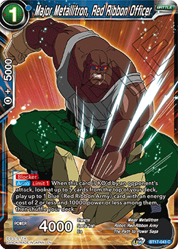 Major Metallitron, Red Ribbon Officer (BT17-043) [Ultimate Squad] | Odin's Place