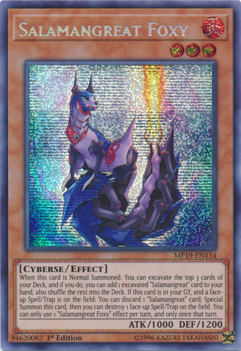 Salamangreat Foxy [MP19-EN154] Prismatic Secret Rare | Odin's Place